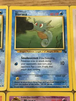 1999 Pokemon Fossil Lot Of 6 Cards /62 Horsea Moltes Hypno Ditto Magneton - Image 3