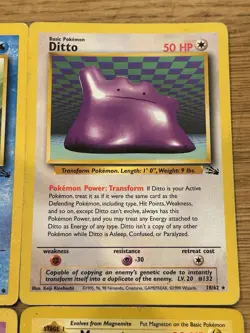 1999 Pokemon Fossil Lot Of 6 Cards /62 Horsea Moltes Hypno Ditto Magneton - Image 4