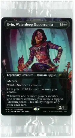 Evin, Waterdeep Opportunist - Promo Borderless RARE MtG TCG Card 0026 (SLX) - Image 1