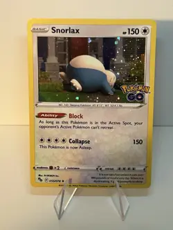 Pokemon TCG Snorlax Pokemon Go 055/078 Cosmic Holo Promo Cards - Image 1
