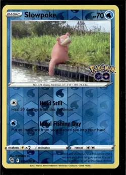 Pokemon Slowpoke 019/078 Pokemon Go Reverse Holo Common 2 Card Lot - Image 1