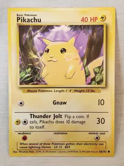NM JUMBO Base Set Pikachu Pokemon Card - Image 1