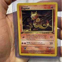Magmar 39/62 Uncommon 1st Edition Fossil Pokemon Card Vintage Pokemon LP WOTC - Image 1