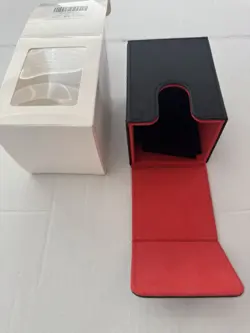 Card Deck Trading Storage Box Holds 100+ Single Sleeved PU Leather Magnetic - Image 2