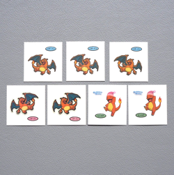 Pokemon Card Bread Deco Chara Seal Charizard Charmander 7 set Japanese k635 - Image 1