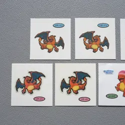 Pokemon Card Bread Deco Chara Seal Charizard Charmander 7 set Japanese k635 - Image 2