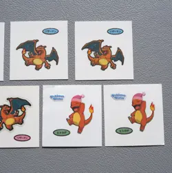 Pokemon Card Bread Deco Chara Seal Charizard Charmander 7 set Japanese k635 - Image 3