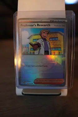 Pokemon Error Card Professors Research 122/131 Prismatic Evolutions - TEXTURE - Image 1