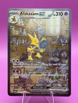 Pokemon Alakazam EX TCG Scarlet Violet-151 Holo Full Art Card 201/165 - Image 1