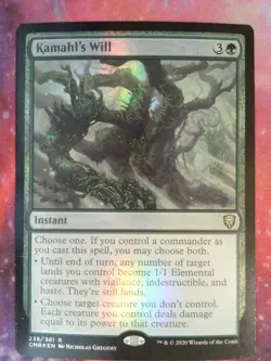 Foil Kamahl's Will Commander Legends MTG - Magic the Gathering Green - Image 1