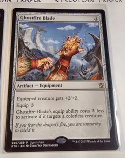 GHOSTFIRE BLADE mtg NM Ugin's Fate Rare Alt Art PROMO - Image 1