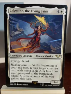 MTG Celestine the Living Saint Universes Beyond Warhammer 40000 LP X1 Rare - Image 1