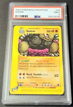 2002 Pokemon Expedition Golem 49/165 PSA 9 - Image 1