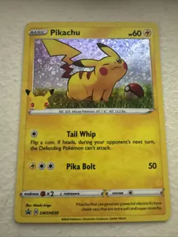 Pokemon TCG General Mills 25th Anniversary Pikachu #SWSH039 Black Star Promo - Image 1