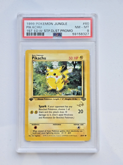 Pokemon Pikachu 60/64 - 1st Edition - Gold W Stamp - PSA 8 - Image 1