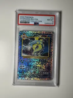 2002 POKEMON LEGENDARY COLLECTION #12 GYARADOS-REVERSE FOIL PSA 8 - Image 1