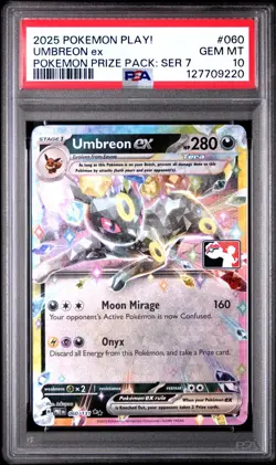 2025 Pokemon Play! Prize Pack Series 7 060 - PSA GEM MINT 10 - UMBREON ex - Image 1