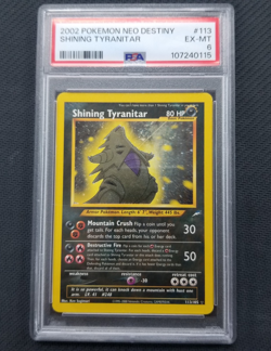 2002 Pokemon Neo Destiny Holo Shining Tyranitar #113 PSA 6 - Image 1
