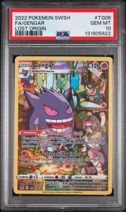 2022 POKEMON SWORD & SHIELD LOST ORIGIN #TG06 FULL ART/GENGAR PSA 10 - Image 1