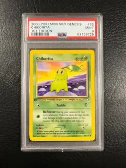 Pokemon Neo Genesis #53 - Chikorita - MINT - 1st Edition - PSA 9! - Image 1