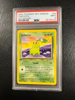 Pokemon Neo Genesis #53 - Chikorita - MINT - 1st Edition - PSA 9! - Image 2