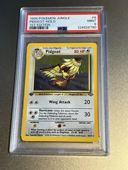 Pidgeot 1st Edition Holo 08/64 Jungle Pokemon 1999 PSA 9 - Image 1