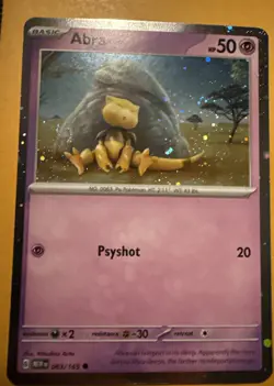 Pokemon Tcg 151 Abra Promos Both Variants Cosmo Hd And Pixel Foil With Swirls - Image 2