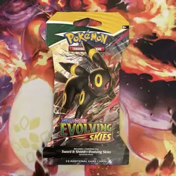Pokemon TCG Evolving Skies Sleeved Booster Pack | Factory Sealed | Umbreon - Image 1