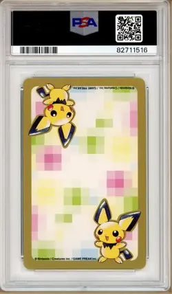 Pokemon - Suicune King of Hearts Part 2, Gold Pichu Back Poker Deck #245 PSA 10 - Image 2