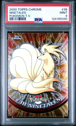 2000 TOPPS CHROME POKEMON T.V. #38 NINETALES PSA 9 - Image 1