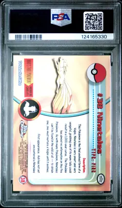 2000 TOPPS CHROME POKEMON T.V. #38 NINETALES PSA 9 - Image 2