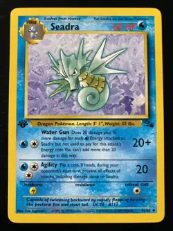 Pokemon 1st Edition Seadra 42/62 Fossil Set EX/NM Free Shipping - Image 1