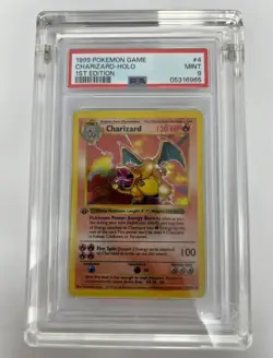 1999 POKEMON BASE SET 1ST EDITION HOLO CHARIZARD #4 PSA 9 MINT - Image 1