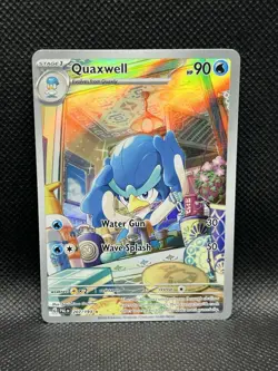 Quaxwell 207/193 ILLUSTRATION RARE HOLO Paldea Evolved Sv02 Pokemon English IR - Image 3