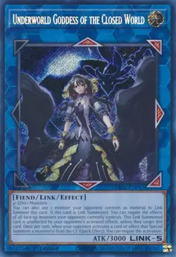 Yu-Gi-Oh TCG Underworld Goddess of the Closed World RA02-EN045 1st Secret NM/M - Image 1