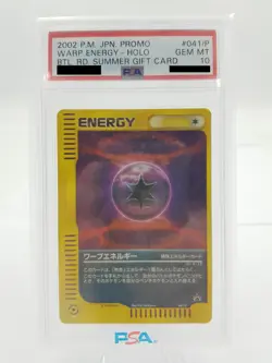 Warp Energy 041/P Holo PSA 10 Battle Road Summer Gift Card 2002 Japanese Pokemon - Image 2