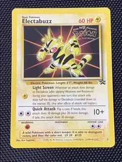 Electabuzz Black Star Promo #2 Movie Pokemon TCG Card Vintage 1999 - Image 1
