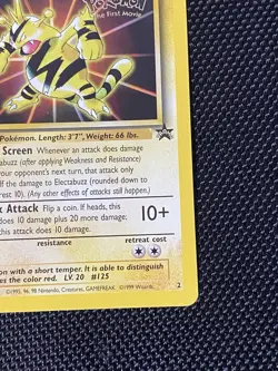 Electabuzz Black Star Promo #2 Movie Pokemon TCG Card Vintage 1999 - Image 4