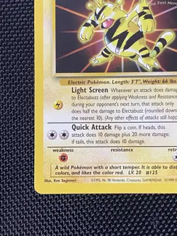 Electabuzz Black Star Promo #2 Movie Pokemon TCG Card Vintage 1999 - Image 5
