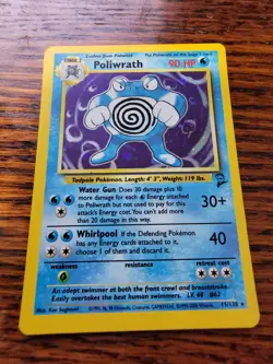 Poliwrath 13/102 - Holo Rare Unlimited Base Set WOTC - Pokemon Card - MP! - Image 1