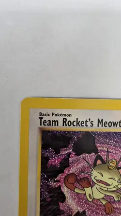 Team Rocket's Meowth WOTC Black Star Promo 18 Pokemon Card - Image 2