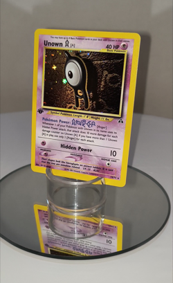 👀 VIDEO 1st Edition Pokemon Unown TCG Neo Discovery 14/75 Holo Rare Card NM - Image 2