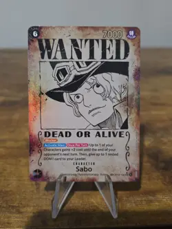 Sabo Wanted Poster Card SEC SP- OP13-120 - Carrying On His Will - English - Image 1