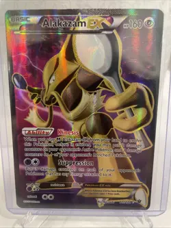 Alakazam EX (Full Art) 117/124 Fates Collide Holo Rare Pokemon Card Near Mint - Image 1