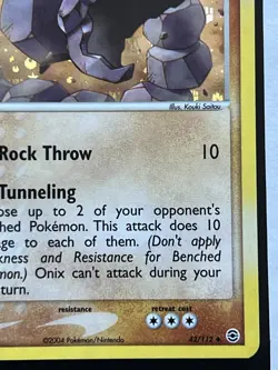 ONIX Ex 42/112 Unlimited Holo Rare Pokemon Card TCG #V1 - Image 5