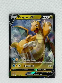 Pokemon TCG Dragonite V Pokemon Go 49/78 Full Art Ultra Holo Rare Card NM 2022 - Image 1