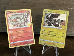 Pokemon Celebrations Reshiram and Zekrom 002/025 010/025 Holo Rare Card TCG NM - Image 1