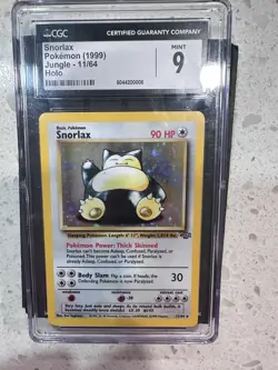 CGC 9 MINT Snorlax 1999 Jungle 11/64 Holo Pokemon Card - Image 1