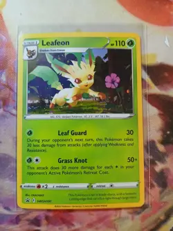 Pokemon Leafeon Holo Black Star Promo SWSH191 TCG Card Near Mint Condition - Image 1
