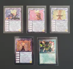 1997 Ani-Mayhem Dragon Ball Z Ultra Rare 5/5 Foil Card Set - Image 1